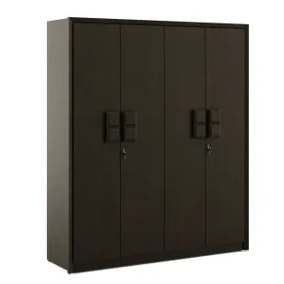 Carnival 3 Door Wardrobe Without Mirror - Natural Wenge Woodpore